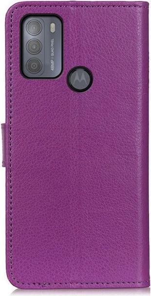 Actual product image MU Classic Litchi Leather Bookcover Series (Motorola Moto G50)