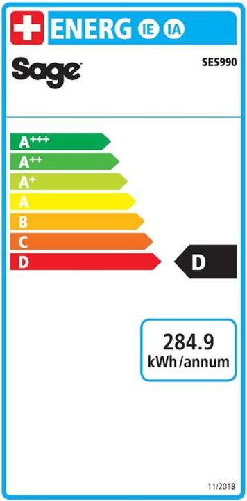 Energy Label Sage the Oracle Touch (CH plug)
