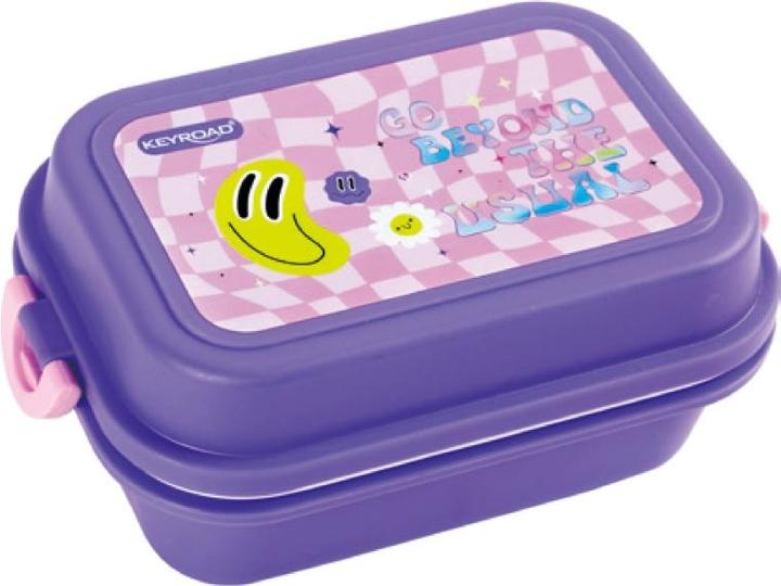 Actual product image Keyroad Lunch box, plastic, with compartment, Smile