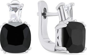 Brilio Silver - Timeless silver earrings with zircons EA633WBC
