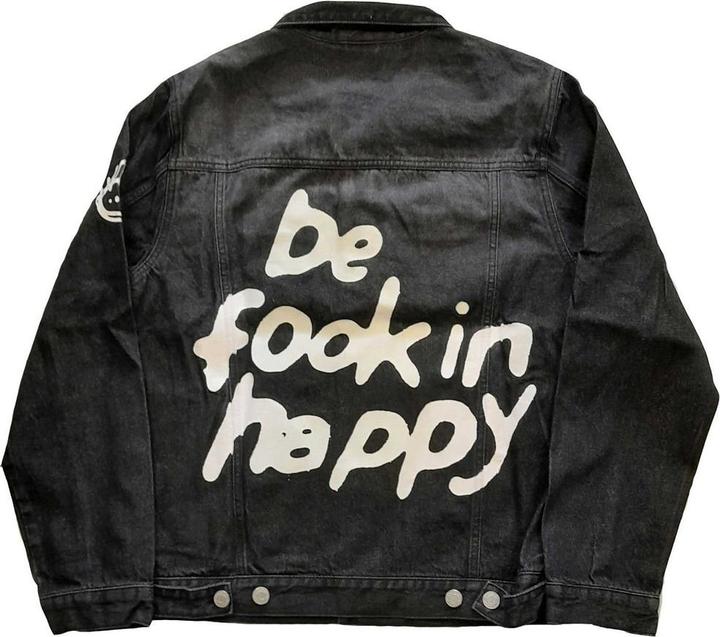 Produktbild Universal Textiles Be Fooking Happy Jeansjacke (XL)