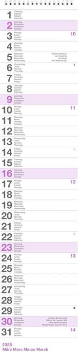Actual product image Biella Wall calendar (12 x 54.5 cm, No binding)