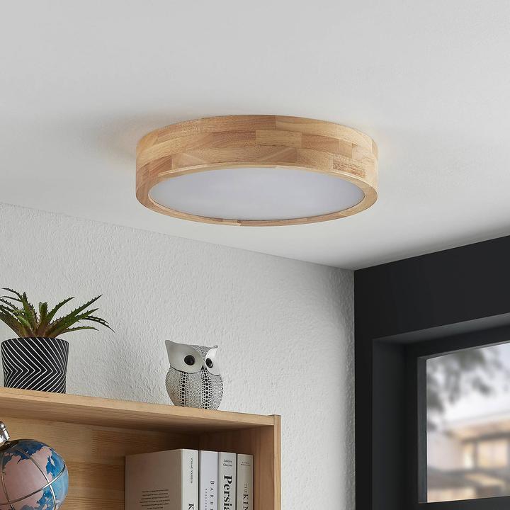 Produktbild Lindby Tanju Deckenleuchte, Eichenholz, Ø 40 cm (E27)