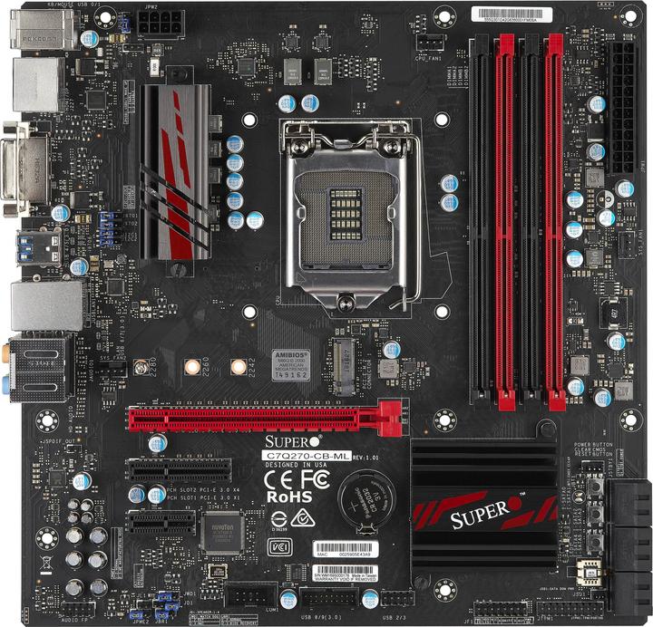 Immagine prodotto Supermicro C7q270-Cb-Ml: Lga1151 (LGA 1151, Intel Q270 Express, mATX)
