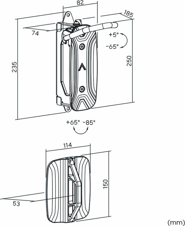 Actual product image Wiltec Vertical bicycle wall mount 8.2x25x18.5cm up to 30 kg Bicycle mount