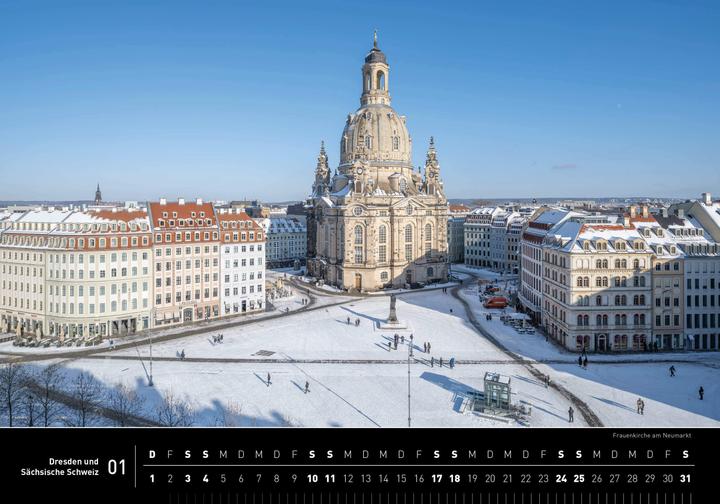 Produktbild Dresden und Sächsische Schweiz Premiumkalender 2026 (50 x 35 cm, Harter Einband, Deutsch)