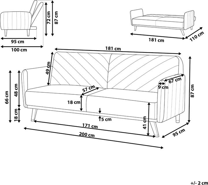 Actual product image Beliani Senja (3-seater)