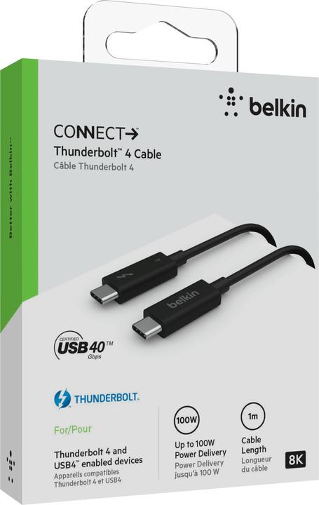 Image du produit Belkin USB C – USB C (1 m, USB 4.0, 100 W)