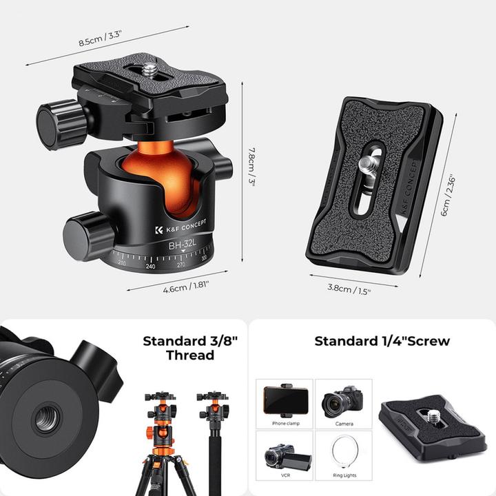 Produktbild K&F Concept Ball head BH-36 (Kugelkopf)