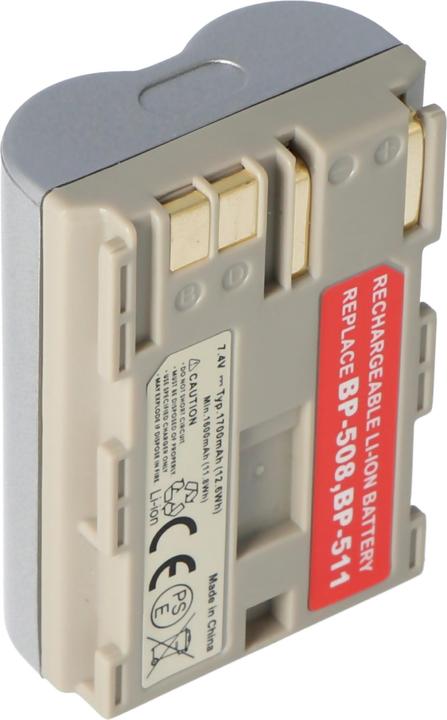 Image du produit AccuCell Akku Canon BP-511 Akku BP-508, BP-512 (Batterie de l'appareil photo)