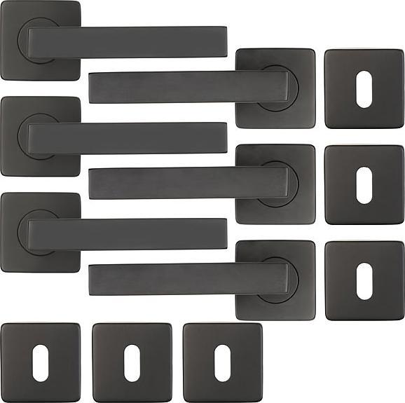 Image du produit AGT Kit de 3 ferrures de porte en acier inoxydable (Poignée de porte)