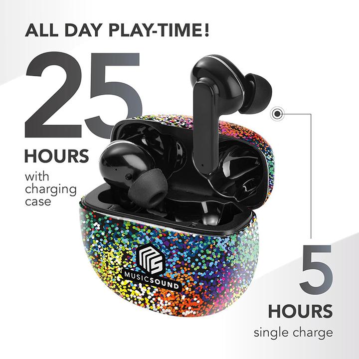Actual product image Cellularline Music & Sound Bluetooth Earphones Fancy Rainbow (25 h, Wireless)