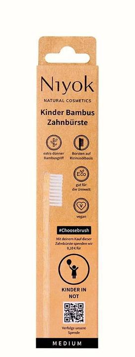 Actual product image Niyok Manual toothbrush children in need 1 piece (Soft, 1 x)