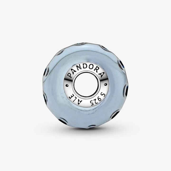 Immagine prodotto Pandora Fascino in vetro di Murano ondulato blu scuro oceano (Sterling silver, Argento 925)