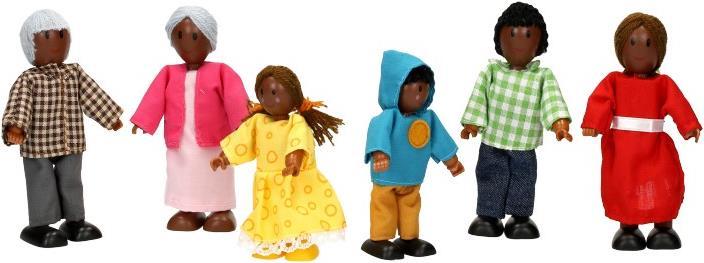 Produktbild Hape Puppenfamilie dunkle Hautfarbe