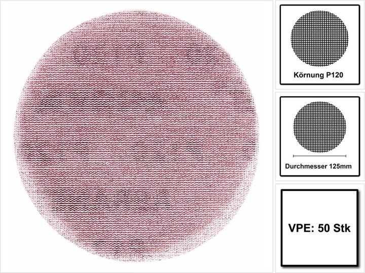 Image du produit Mirka ABRANET Ø:125mm Grip P120, 50/pc (P120)