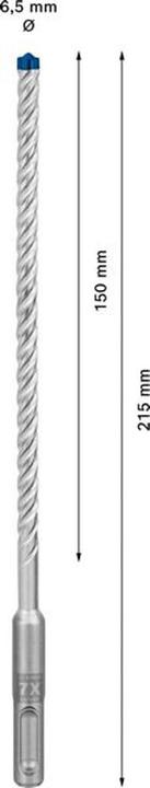 Productafbeelding Bosch Professional Zubehör Expert SDS plus-7X klopboormachine, 6,5 x 150 x 215 mm (6,5 millimeter)