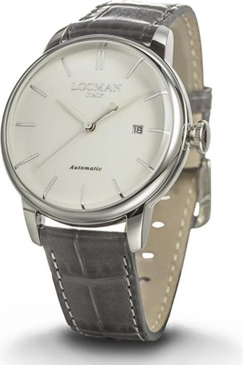 Produktbild Locman Italy Herrenuhr 1960 Automatik grau Ref. 0255 (Analoguhr, 42 mm)