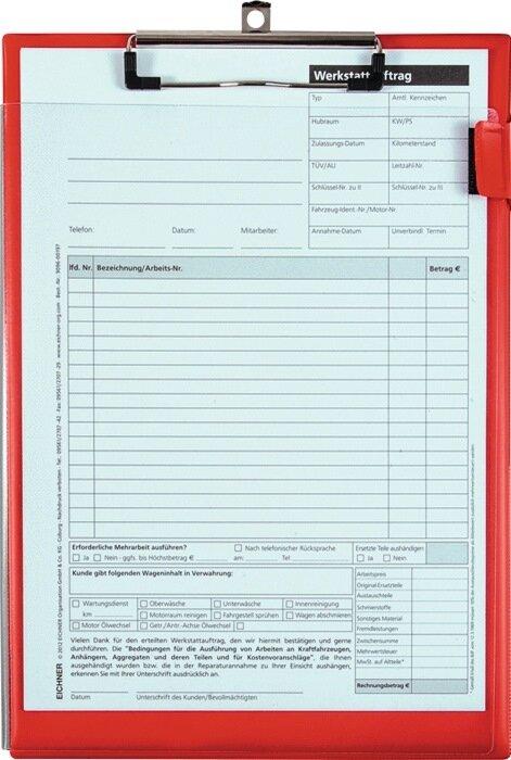Produktbild Eichner Auftragstasche mit Klettverschluss DIN A4 rot (A4, 10 x)