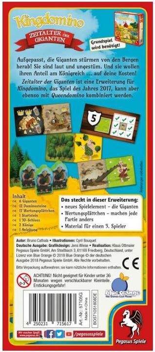 Actual product image Pegasus Kingdomino expansion (German)