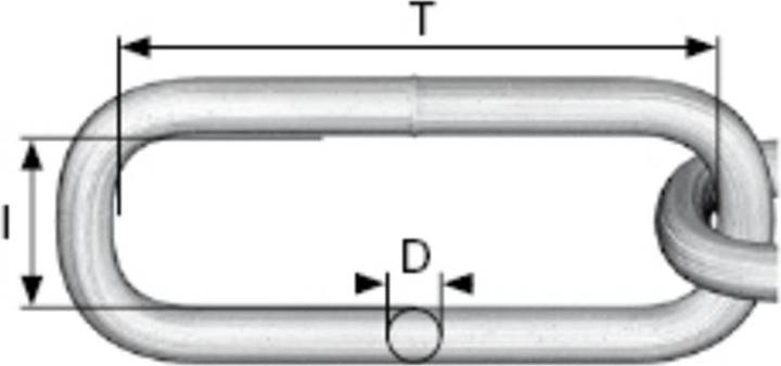 Actual product image Dörner + Helmer DH Rundstahlkette C-30 DIN 5685-1 verzinkt 60 m (60 m)