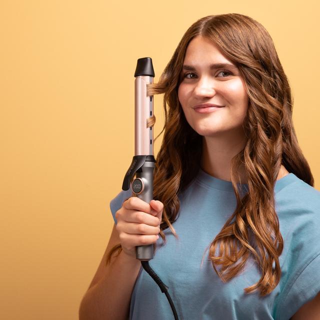 Actual product image Cecotec Manual Curling Iron Bamba SurfCare Epic Curly Sphere 32mm Ceramic and Tourmaline Temperature (32 mm)