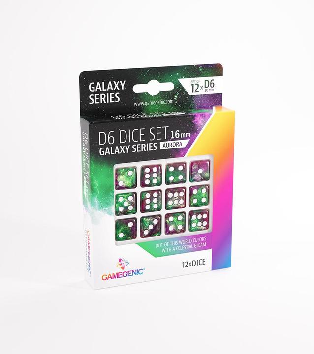 Produktbild Gamegenic Set de 12 Dés D6 - Galaxy Series : Aurora