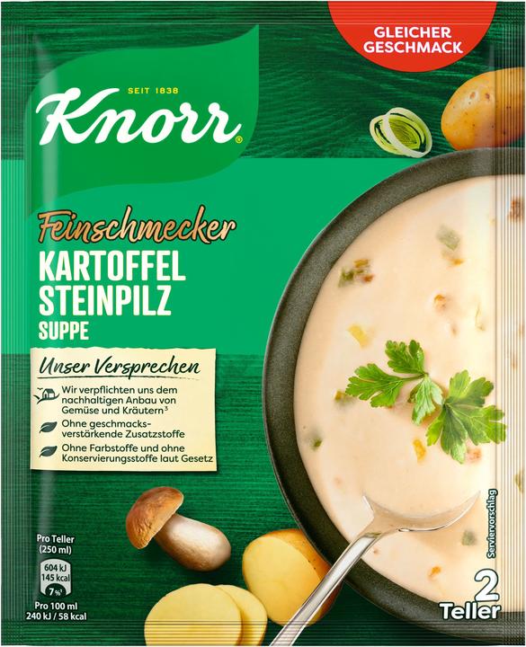 Produktbild Knorr Feinschmecker Kartoffel Steinpilz Suppe ergibt 500 ml (500 ml)