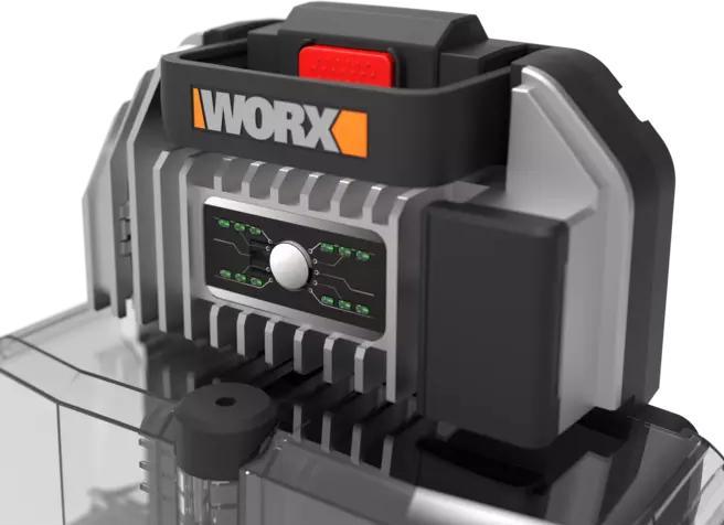 Actual product image Worx Battery backpack blower (Rechargeable battery operated, Leaf blower)
