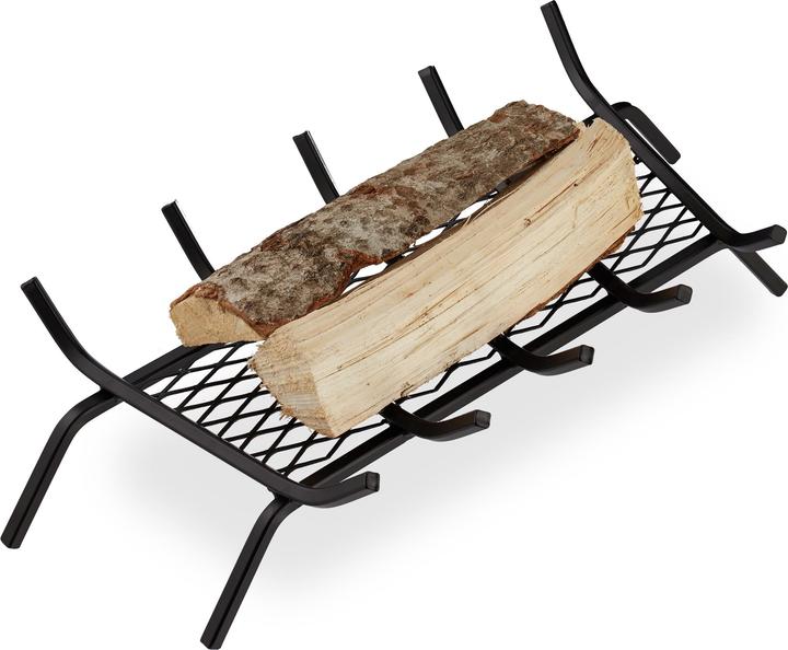Actual product image Relaxdays Fireplace Grate With Feet (58 x 28 x 16 cm)