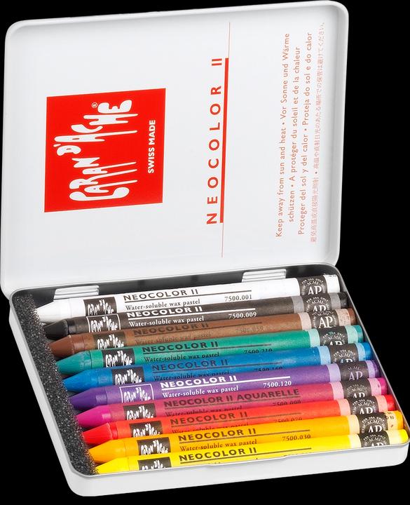 Immagine prodotto Caran d'Ache Neocolor II Aquarelle Metallschachtel (Multicolore, 10 x)