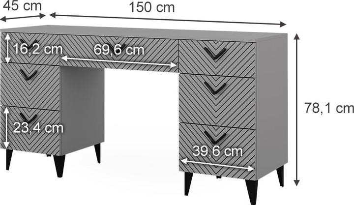 Produktbild Vicco Anett (150 x 45 x 78.5 cm)