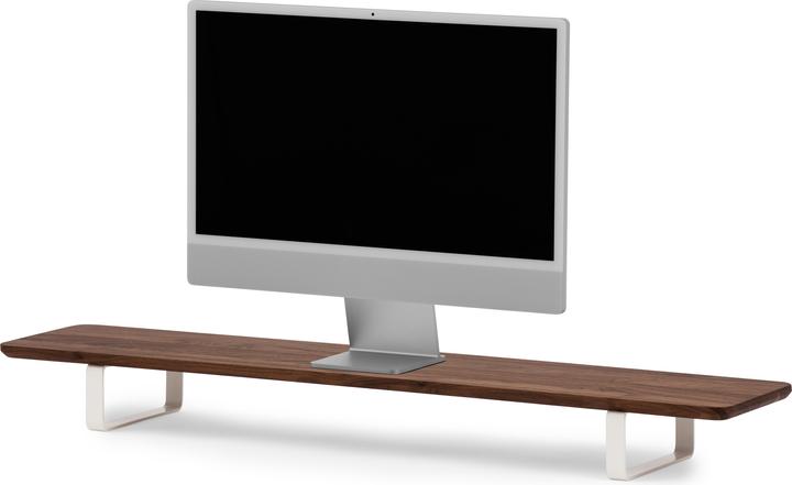 Immagine prodotto Oakywood Scaffale da scrivania - Piano di lavoro in legno - Legno massiccio - Noce / Bianco -
