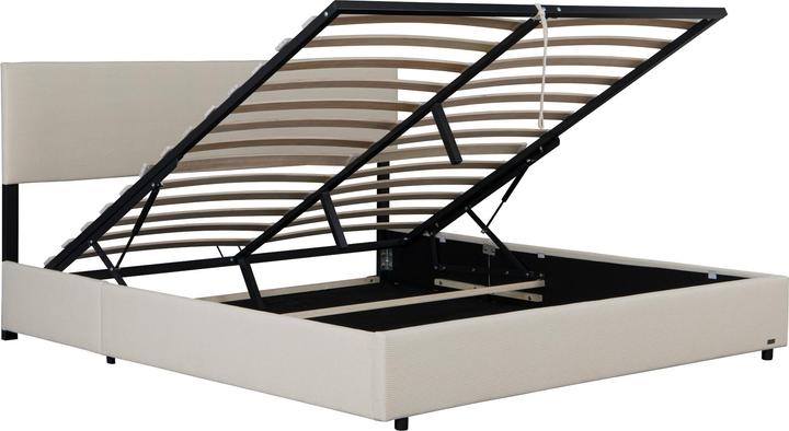 Produktbild Corium Polsterbett Juva mit Matratze und Bettkasten 160x200 cm Beige (160 x 200 cm)