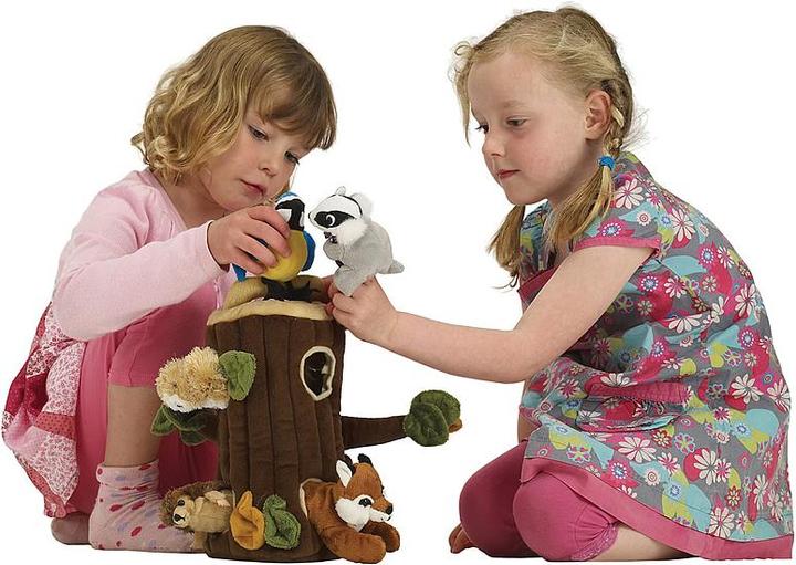 Actual product image The Puppet Company Tree house with 6 animal babies