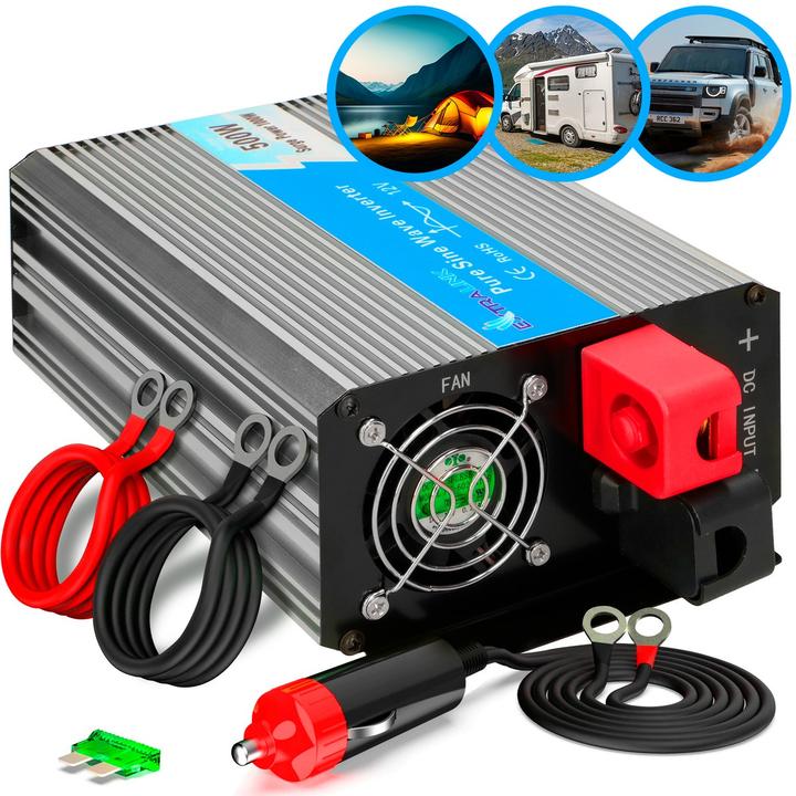 Immagine prodotto Extralink CONVERTITORE DI TENSIONE PER AUTO -,, PURE SINUS OPIP-500W adattatore/invertitore di corrente per