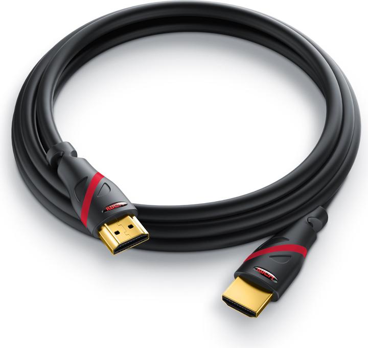 Produktbild CSL HDMI Kabel 2.0b - 4k 60Hz Ultra HD - Ethernet - Highspeed - Full HD - 3D - ARC - 3 fach geschirmt (1 m, HDMI)