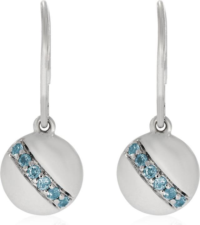 Xen Ohrhänger mit 12 Swiss Blue Topase ca. 0,26 ct. rhodiniert (925 Sterling Silber)