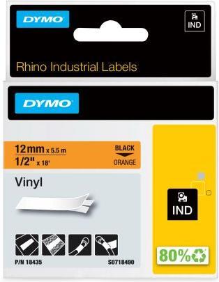 Produktbild Dymo 12mm Vinyl Schriftband (1.20 cm, Orange)