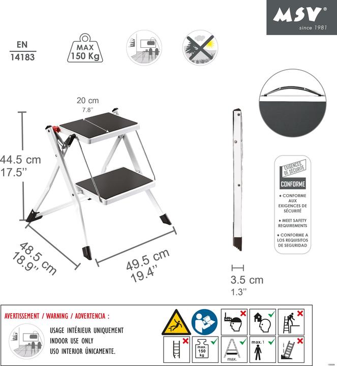 Produktbild MSV Trittleiter (Trittleiter, 49.50 cm)