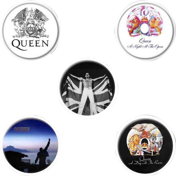Queen AnsteckerSet Freddie Mercury 5erPack Kunststoff Metall