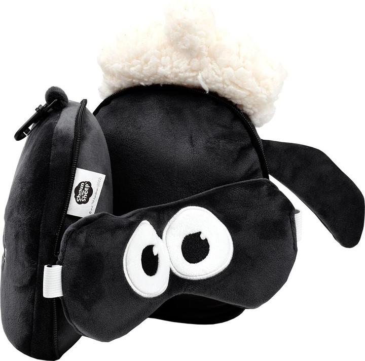 Immagine prodotto Puckator Relaxeazzz peluche Shaun (Cuscino per testa e collo, Maschera sonno)