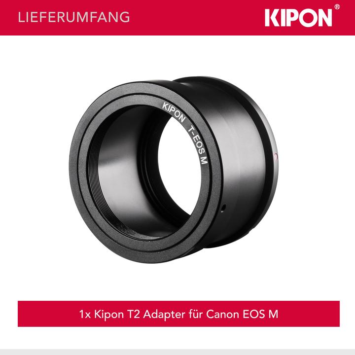 Produktbild Kipon Adapter T2 Objektiv an Canon EF-M Kamera