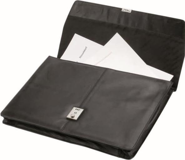 Produktbild Alassio College-Mappe "TISSANO", Nappa-Leder, schwarz (A4, 1 x)