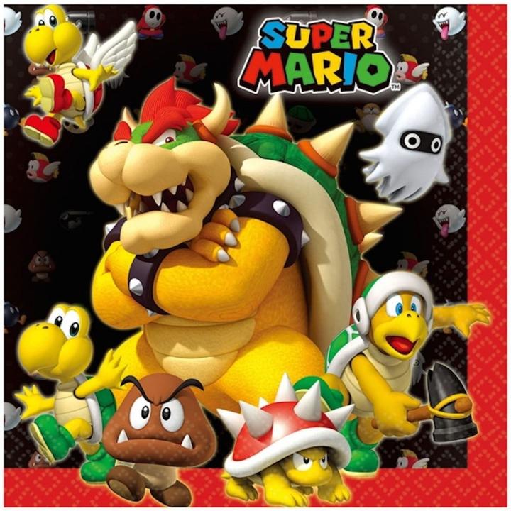 Produktbild Amscan 20 Servietten Super Mario (20 x, 33 x 33 cm)