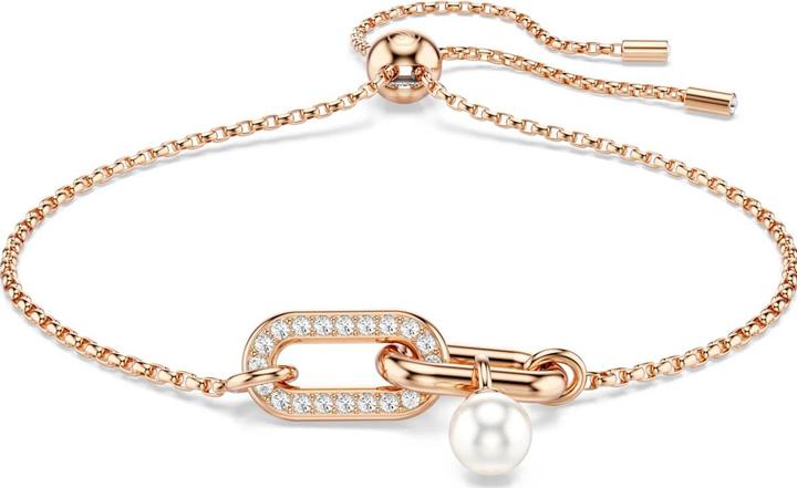 Actual product image Swarovski Constella Armband Kristallperle Rundschliff Weiss Roségold Legierungsschicht (Swarovski Metal)