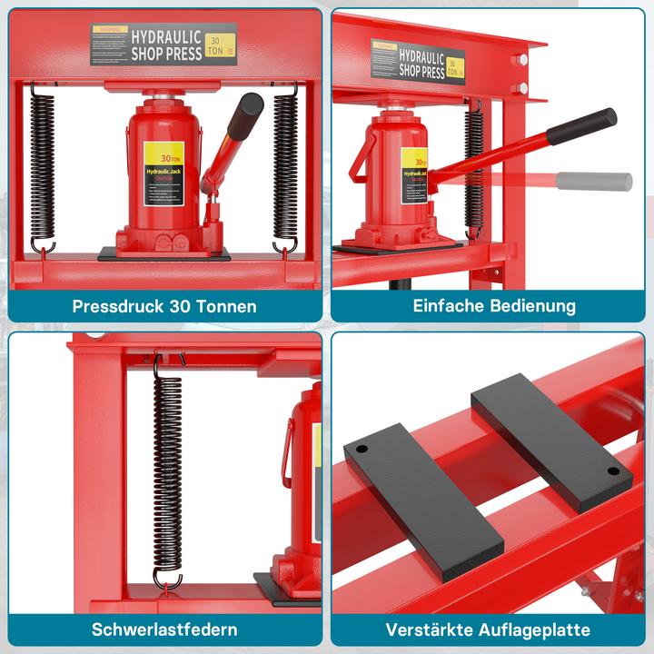 Actual product image Wiltec 30T hydraulic press 500mm workshop press frame press arbour press steel
