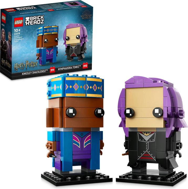 Actual product image LEGO BrickHeadz - Kingsley Shacklebolt & Nymphadora Tonks (40618, LEGO Harry Potter, LEGO Rare Sets)
