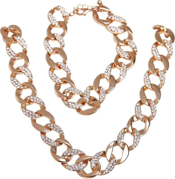Immagine prodotto Urban Classics Set collana e bracciale di diamanti di base - 14859 (100% zinco)