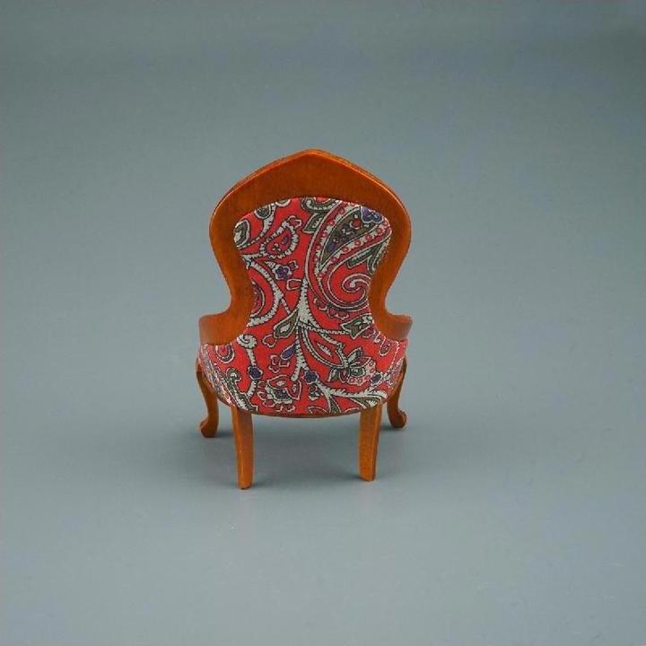 Produktbild Reutter 001.862/1 - Gepolsterter Sessel rot, Miniatur im Massstab 1:12